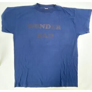 Vintage Single Stitch "Wonder Dad" Shirt Large Single Stitch
